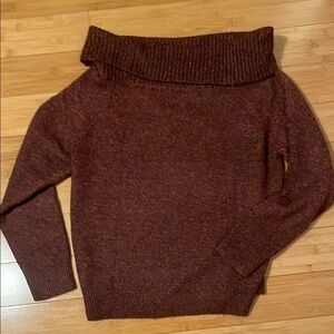 Elegant Off-Shoulder Maroon Sweater